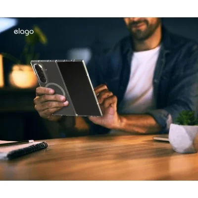 Elago Samsung Galaxy Z Fold 7 Magnetic Clear Case